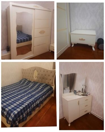 taxt dosekleri: Двуспальная кровать, Шкаф, Трюмо, 2 тумбы, Б/у