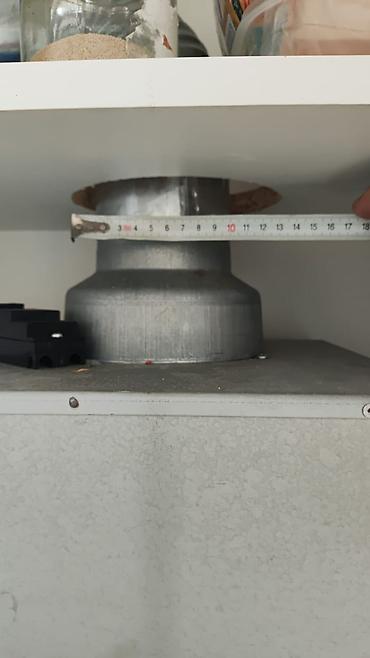 elektrik sobaları: Mətbəx üçün hava çıxarışı sistemi və kanal ventilyatoru - Tip: Şkafa — 1