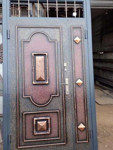 Həyət darvazaları: Dəmir Həyət darvazası, Yana açılan, Mexaniki, rəng - Mavi — 8