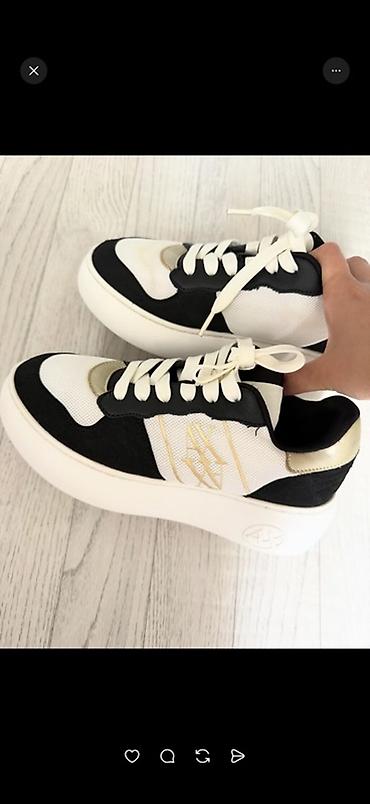 кеды armani: Кроссовки, 36.5, Armani Exchange, Б/у, цвет - Белый — 2