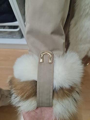 mont prsluci: Ženska parka sa krznom – bež - Model: IDI LEATHER parka s bogatim — 6