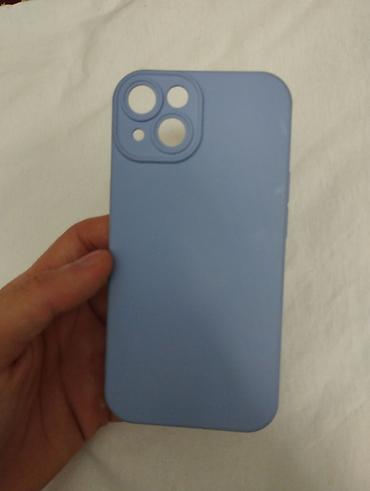 Elektronika: Məhsul: (iPhone 13) üçün silikon qoruyucu örtük - Rəng: açıq mavi — 1
