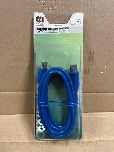 Druga oprema za računare i laptopove: USB 3.0 kabl A–B (SuperSpeed) – dužina 1,5 m, plavi - Konektori: USB — 10