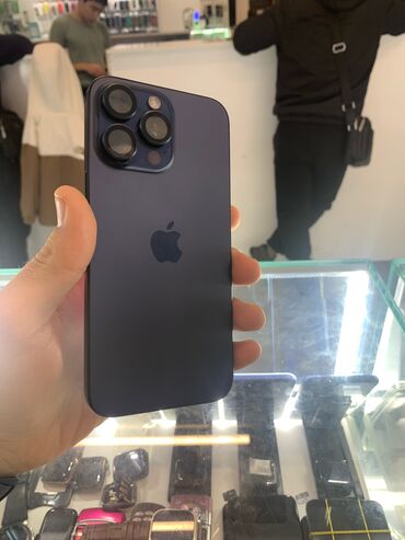 Apple iPhone: IPhone 15 Pro Max, Б/у, 256 ГБ, Blue Titanium, Чехол, Коробка, 90 %