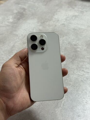 студийный микрофон: IPhone 15 Pro, Колдонулган, 256 ГБ, White Titanium, 91 % lalafo.kg да студийный микрофон: IPhone 15 Pro, Колдонулган, 256 ГБ, White Titanium, 91 %