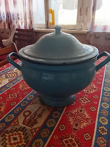 fen qabi: Sup qabları, 1 əd, rəng - Mavi, Metal, SSRİ — 5