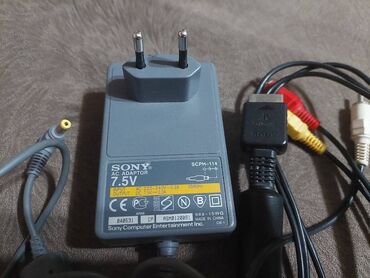 PS3 (Sony PlayStation 3): PlayStation One Slim Ucun Orginal Adapter ve Av Kabeli