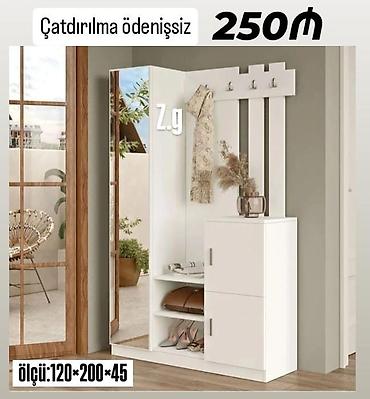 guzgulu: Dəhliz üçün funksional asılqanlı dolab dəsti - Rəng: ağ - Ölçü — 1
