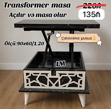 sekis masaş: Düz masa, Transformer, Təkərsiz, Zəmanətsiz — 4