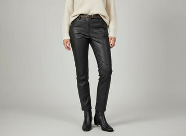 tanie ubrania wyprzedaż: Material trousers for women, size M