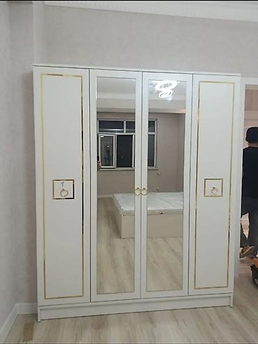 mebel ayaqları: Yeni, 4 qapılı, Güzgülü, Bej, Açılan, Düz dolab — 4