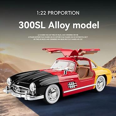 mini mercedes: 1:22 miqyaslı 300SL die-cast model avtomobil - Kolleksiya və dekor — 5