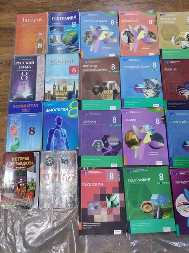 8 ci sinif kitablar: Müxtəlif fənlər üzrə 5-8-ci siniflər üçün dərsliklər toplusu. Topluda