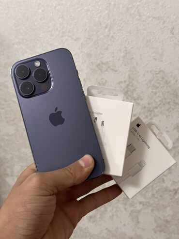 купить нинтендо свитч олед: IPhone 14 Pro, Колдонулган, 256 ГБ, Deep Purple, Коргоочу айнек, Кабель, Каптама, 85 %