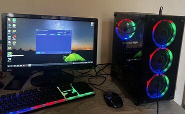 Цепочки: RGB işıqlanmalı tam oyun kompüteri seti Ram 16 gb SSD 128 gb HDD