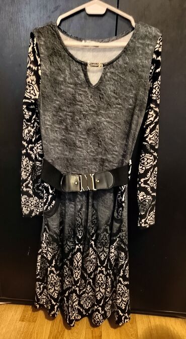 zersej haljine: M (EU 38), L (EU 40), color - Grey, Other style, Long sleeves