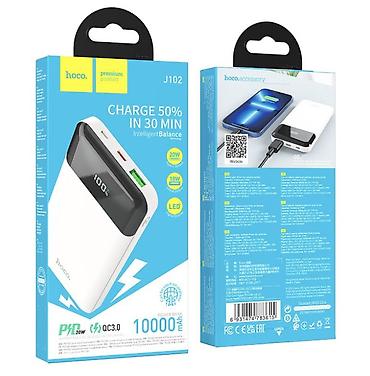 micro: Внешний аккумулятор Hoco J102, 10000 мА·ч - Быстрая зарядка: PD 20W и — 1