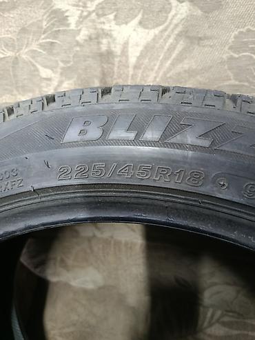 down pipe: Шины 225 / 45 / R 18, Зима, Б/у, 1 шт, Легковые, Япония, Bridgestone — 2