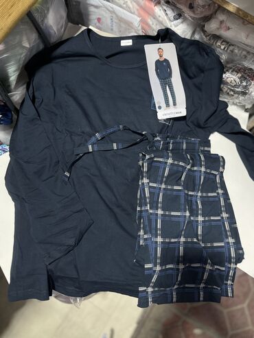 Домашние костюмы: Мужская пижама с шортами Со штанами С длинным и с коротким рукавом — 15