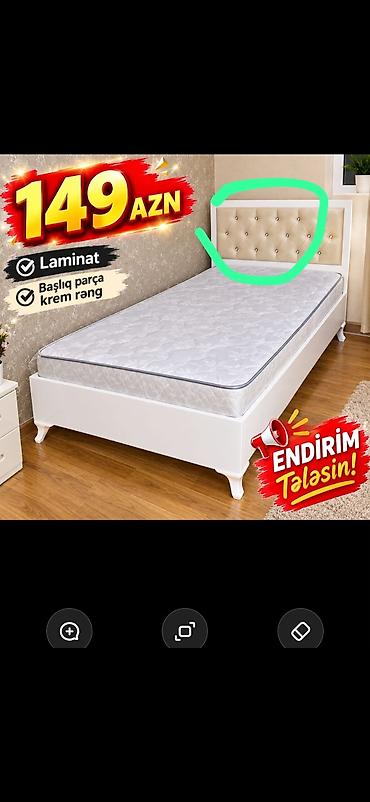 Laminat tək nəfərlik çarpayı - Material: davamlı laminat gövdə -