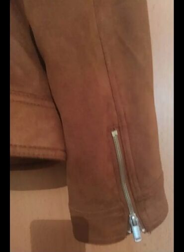 kožne jakne bershka: Jacket Bershka, L (EU 40), color - Brown