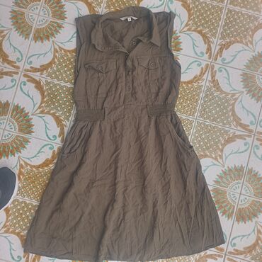 kvalitetne haljine: H&M S (EU 36), color - Khaki, Cocktail, With the straps