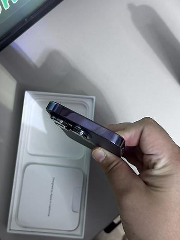 Apple iPhone: IPhone 14 Pro, Б/у, 256 ГБ, Deep Purple, Коробка, 79 % — 6