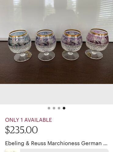 Čaše: Case nove kristal,rucni rad,Ebeling - Reuss. Case za dvoje za — 6