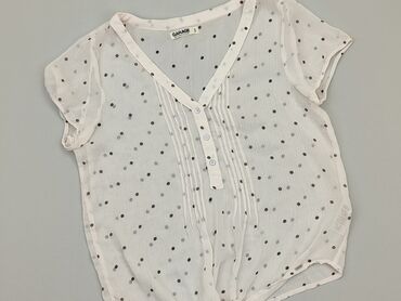 białe bluzki krótki rękaw eleganckie: Koszula Damska, M, stan - Bardzo dobry