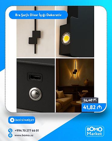 Все для дома и сада: 🔥 Bra Şarjlı Divar İşığı Dekorativ ✅ Marka: No Brand ✅ Sensor düymə — 1