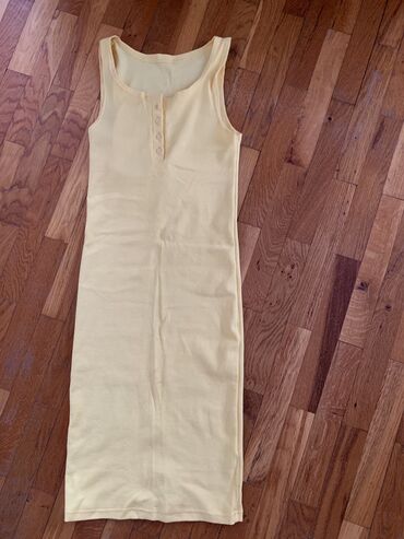 haljina sa sljokicama: S (EU 36), M (EU 38), bоја - Žuta, Drugi stil, Na bretele