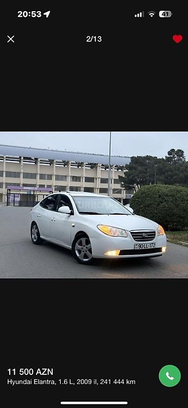 kia ceed ekran: Hyundai Elantra: 1.6 l | 2009 il Sedan — 1
