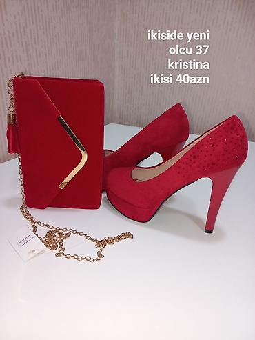 Tuflilər, Ölçü: 37, rəng - Qırmızı, Yeni