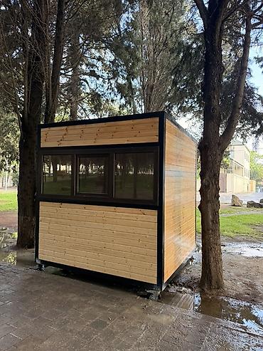 Taxta üzlü, portativ modul köşk/konteyner - Tətbiq sahələri: park və
