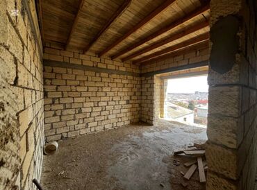 Tikinti işləri: 2 mərtəbəli daş ev karkası - Layihə: geniş eyvanlı, sütunlu fasad; — 15