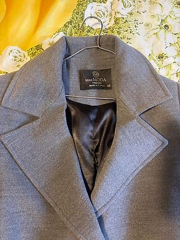 пальто zara: Пальто, L, XL, цвет - Серый — 3
