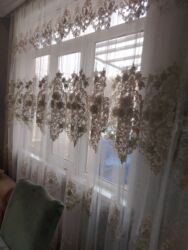 Pərdə və tüllər: Yeni, Vilyur Pərdə, rəng - Ağ, Ünvandan götürmə — 9