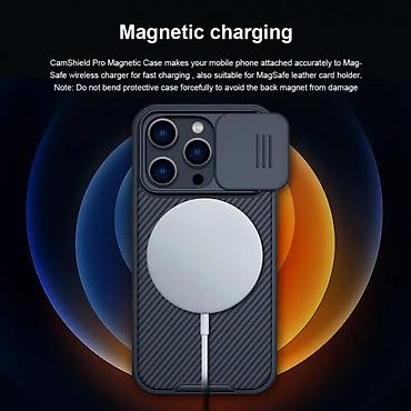 Maske i futrole za telefone: Nillkin CamShield Pro Magnetic maska za iPhone 14 Pro 6.1, plave boje — 7