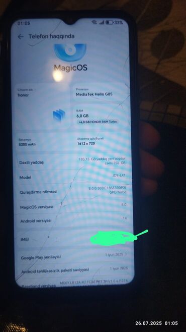 Honor X6b, 256 GB, rəng - Qara, İki sim kartlı