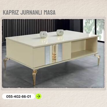 Divanlar: Kapriz jurnanli masa, masalar, jurnalnilər, pufiklər, jurnanli