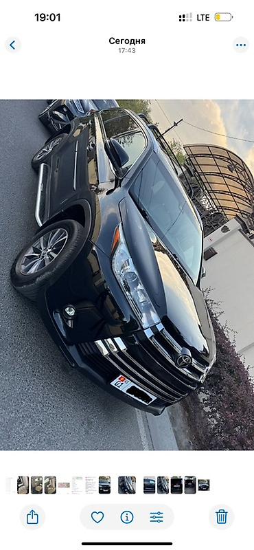 Toyota: Toyota Highlander: 2019 г., 3.5 л, Автомат, Бензин, Кроссовер — 1