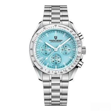 Ručni satovi: PAGANI DESIGN PD-1701 -40mm-Tiffany plava- Omega Speedmaster Potpuno — 8