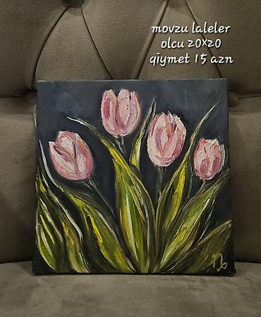 Şəkillər, tablolar: Rəsm əsərləri – əl işi 1) Mövzu: Ay - Dairəvi teksturalı tablo — 4