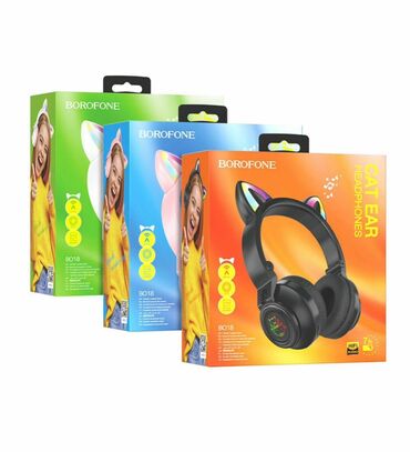 beats наушники: BOROFONE BO18 Cat ear беспроводные наушники, BT 5.0, батарея 400mAh