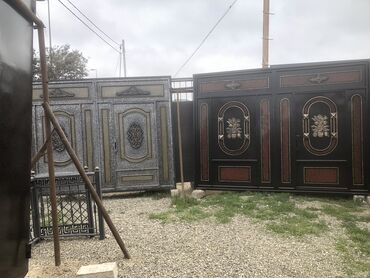 Həyət darvazaları: Yeni Həyət darvazası, 3 m, Mexaniki, Qapı ilə, rəng - Ağ, Kredit yoxdur, Ödənişli quraşdırma, Ödənişli çatdırılma, Rayonlara çatdırılma — 9