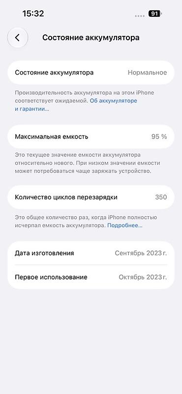 Техника и электроника: IPhone 15 Pro, Б/у, 256 ГБ, Black Titanium, Коробка, 95 % — 6
