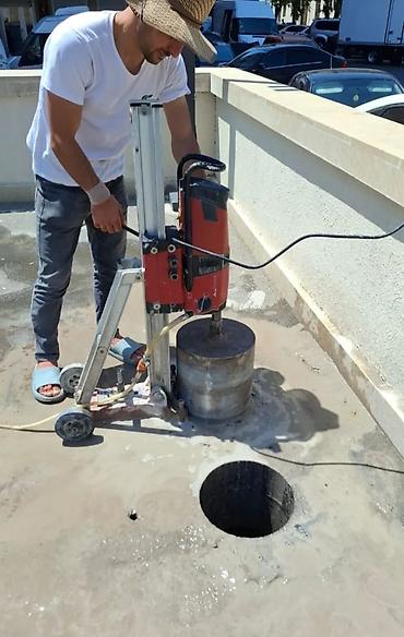 Beton işləri: Beton kəsmə deşmə işləri
beton kesen beton kesimi 
hilti karot mişarla — 6