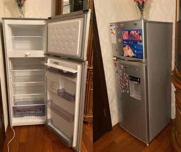hauser: Б/у Холодильник Hauser, Двухкамерный, цвет - Серый