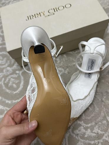 как новый: Босоножки, 35, 35.5, 36, Jimmy Choo, Новый, цвет - Белый — 4