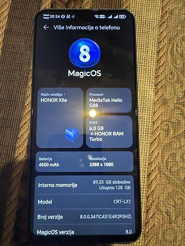 s23 cena polovan: HONOR X8a – pametni telefon Ključne karakteristike: - Ekran: 6.7" — 2
